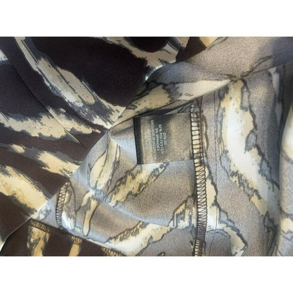 Jessica Howard Sleeveless Zebra/Cheetah Strip Beaded Neckline Mid Length Sz 10 - Picture 6 of 8